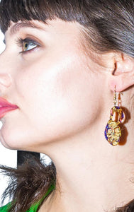 Beetlejuice Shrunken Head earrings