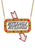 Beetlejuice Beetlejuice Sign necklace