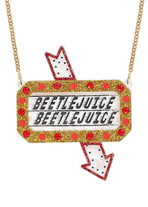 Beetlejuice Beetlejuice Sign necklace