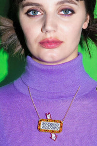 Beetlejuice Beetlejuice Sign necklace