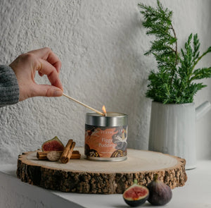 Figgy Pudding candle in tin