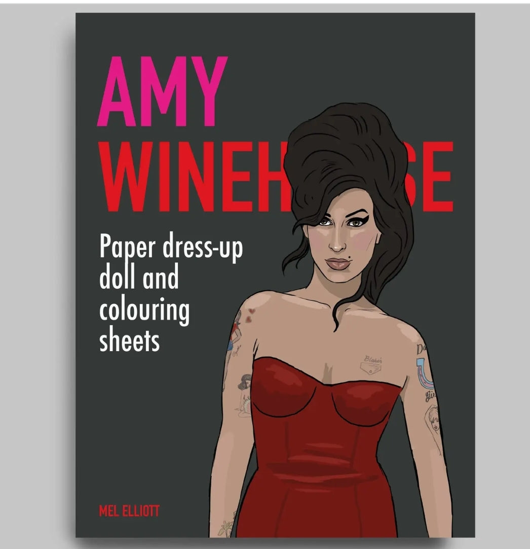 Amy Winehouse paper dress up doll and colouring book