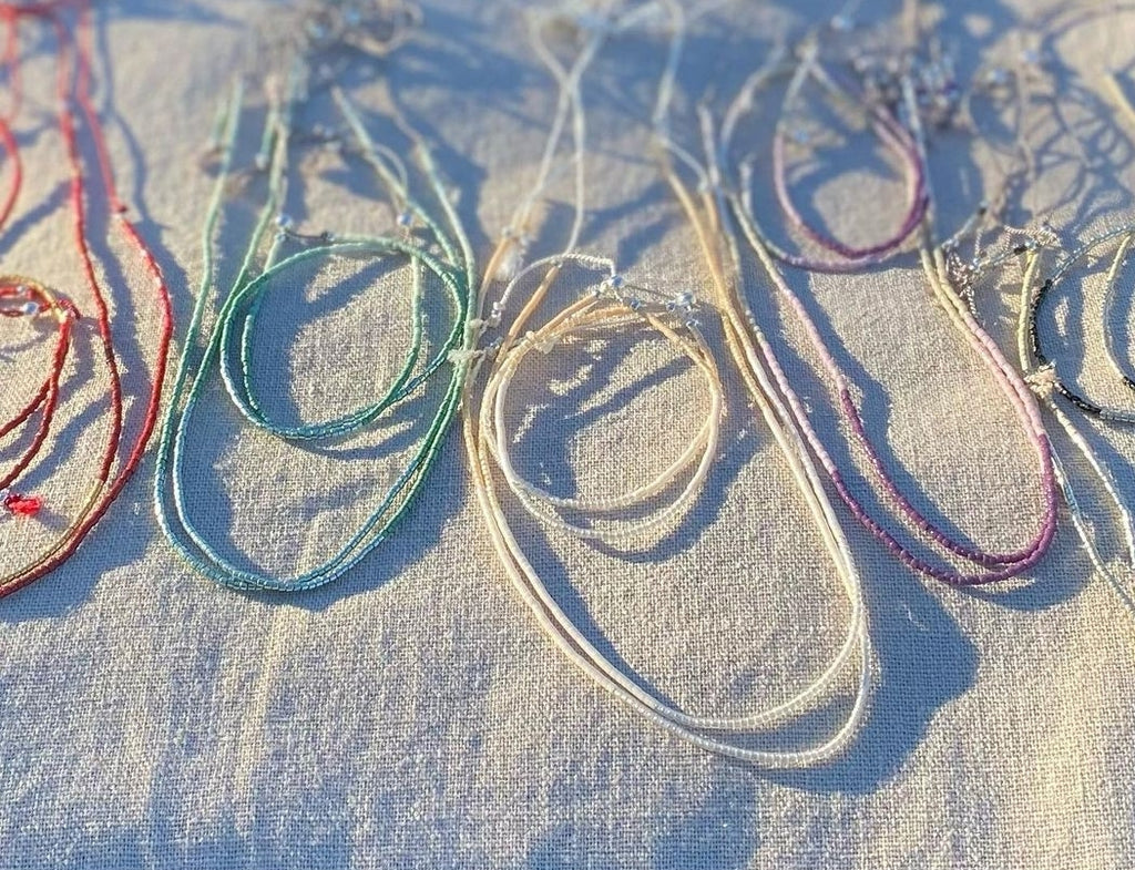 Delicate Miyuki Bead Necklace by Lora Wyn