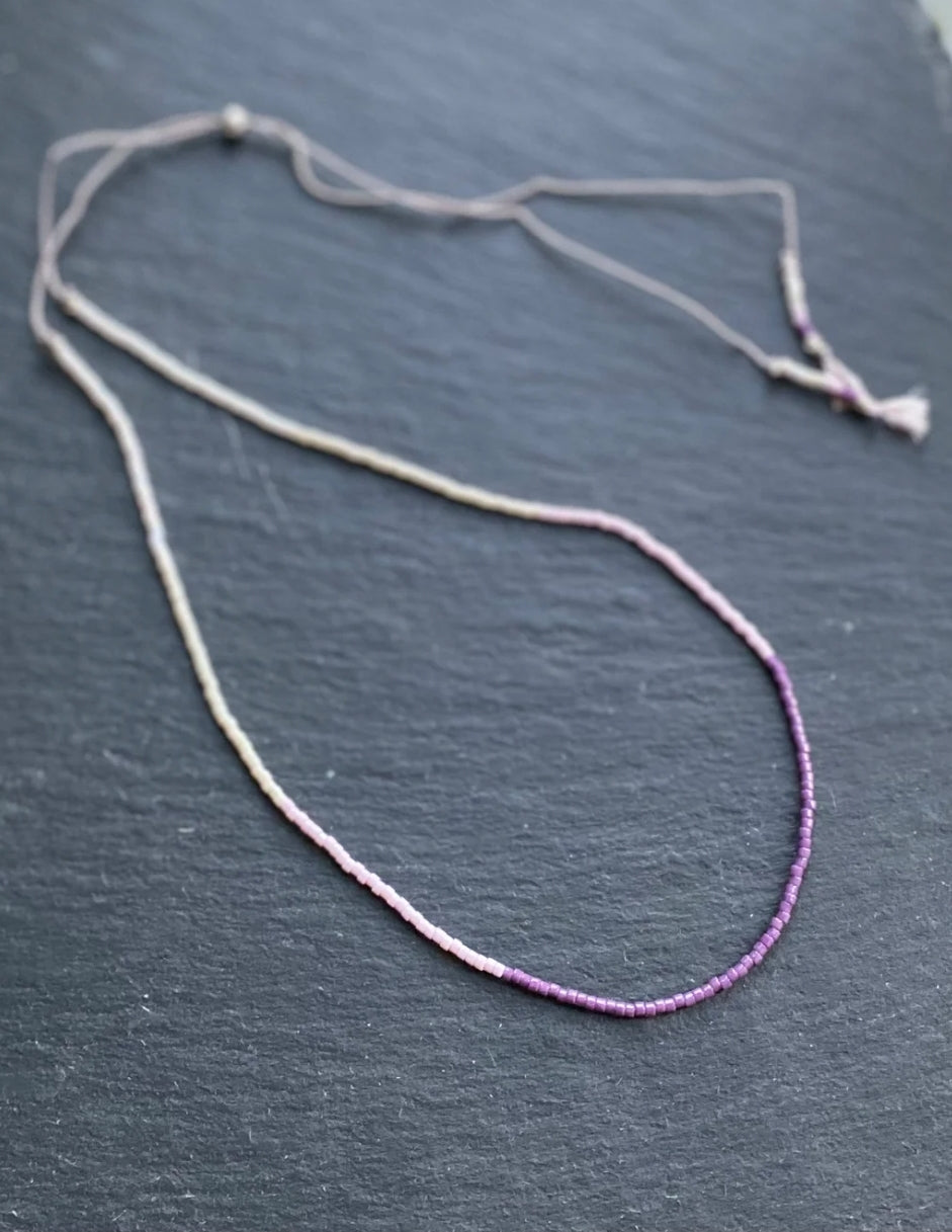 Delicate Miyuki Bead Necklace by Lora Wyn