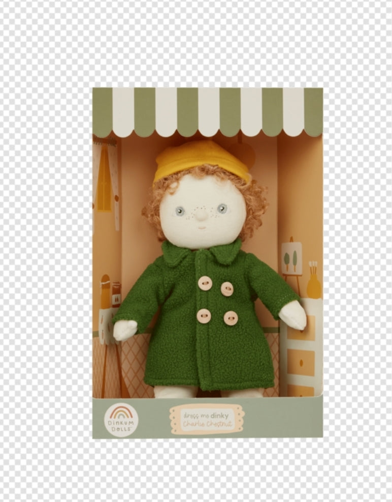 Dress Me Dinky - Charlie Chestnut - green by Dinkum Dolls by Olliella