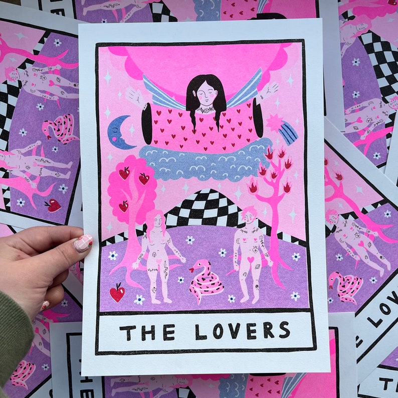 The Lovers Tarot A4 Print