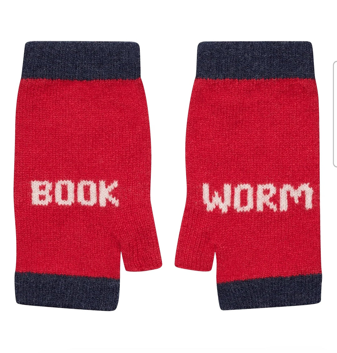 Book Worm Mittens in Rouge & Clay by Black and Beech