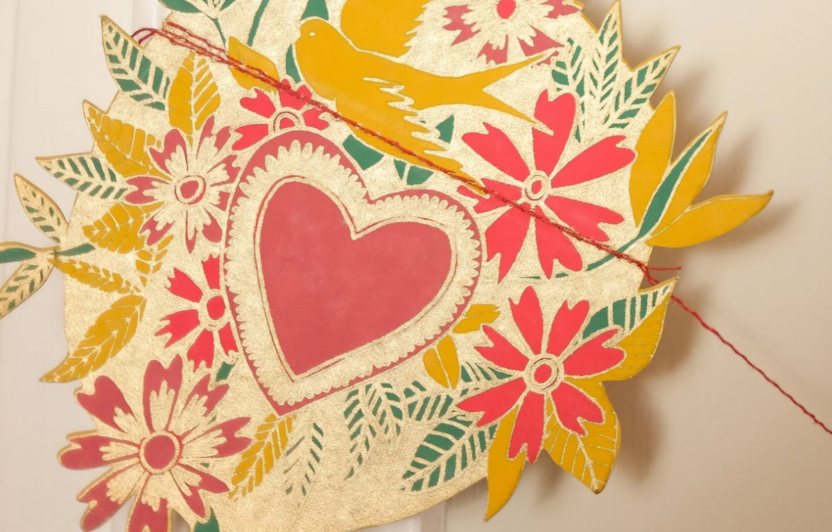 Hearts Sewn Garland by East End Press
