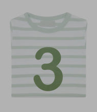 Load image into Gallery viewer, Powder Blue and White Long Sleeve Breton T-Shirt

