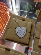Heart enamel necklaces by Buddug