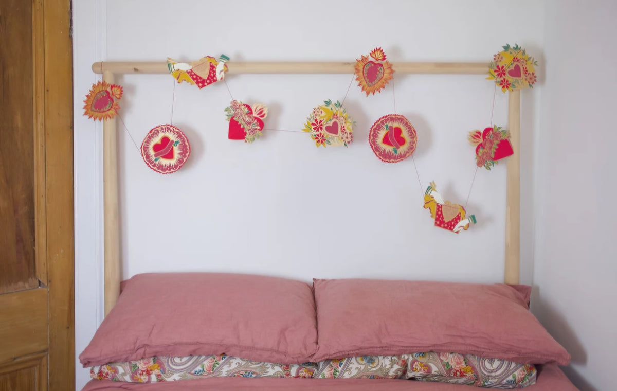 Hearts Sewn Garland by East End Press