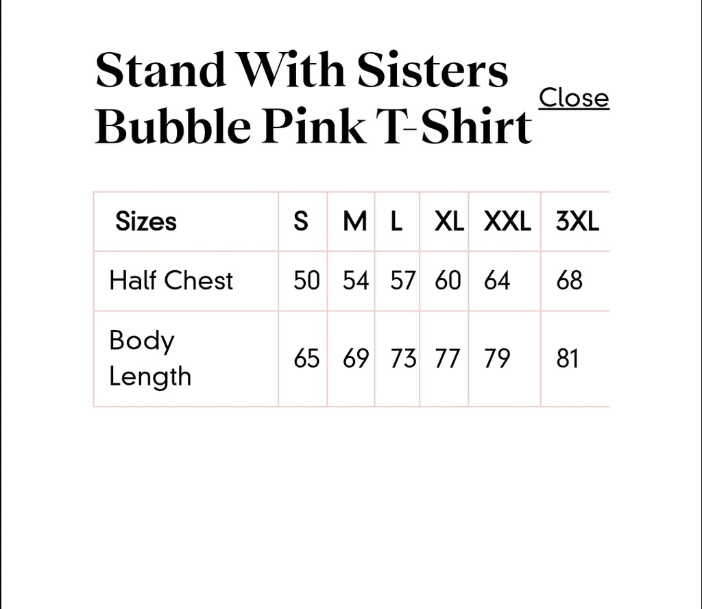 Stand With Sisters bubble gum pink t-shirt