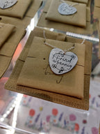 Heart enamel necklaces by Buddug