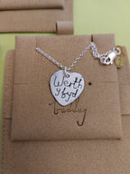 Heart enamel necklaces by Buddug