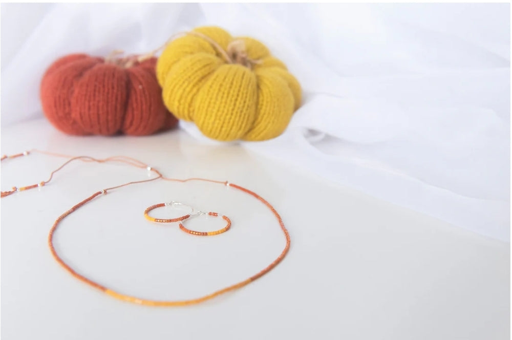 Delicate Miyuki Bead Necklace by Lora Wyn