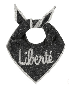Liberté lambswool triangle scarf in Anthracite