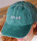 Ych a fi hat in stonewashed green