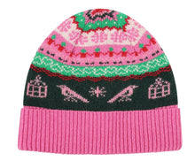 Load image into Gallery viewer, Fairisle wool beanie in bubblegum
