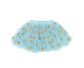 Pale blue with gold hearts tutu skirt