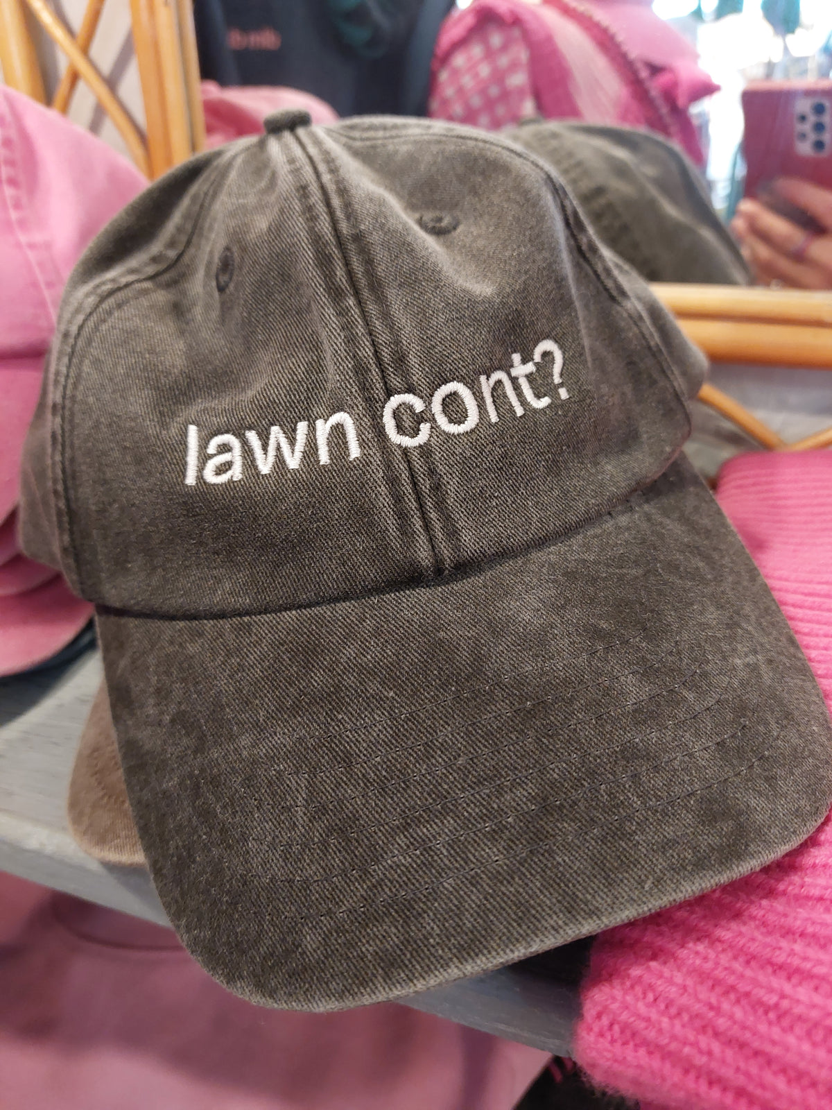 'Iawn Cont?' Faded grey baseball cap