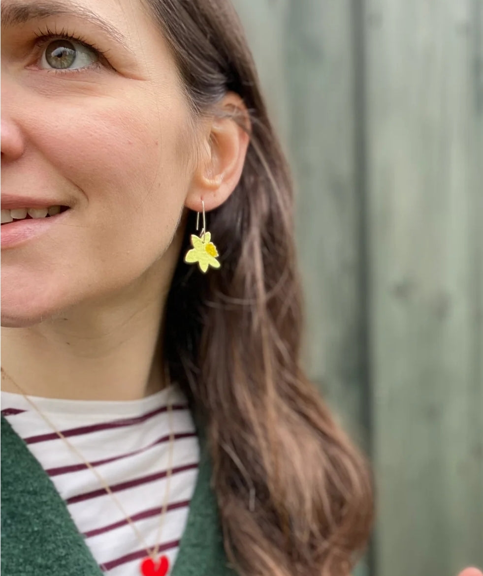 Daffodil earrings by Lora Wyn