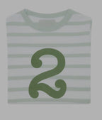Powder Blue and White Long Sleeve Breton T-Shirt
