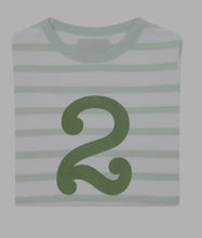 Load image into Gallery viewer, Powder Blue and White Long Sleeve Breton T-Shirt
