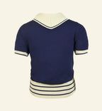 Sailor knitted top - Navy