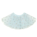 Sky blue tutu with silver glitter hearts