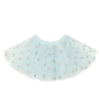 Sky blue tutu with silver glitter hearts