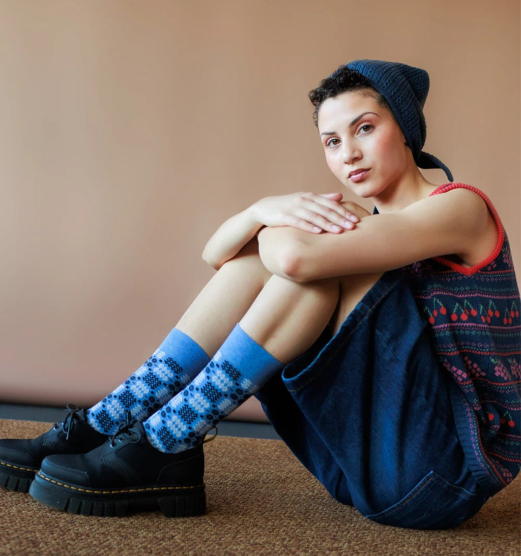 Mabli Carthen Socks - Chambray Blue