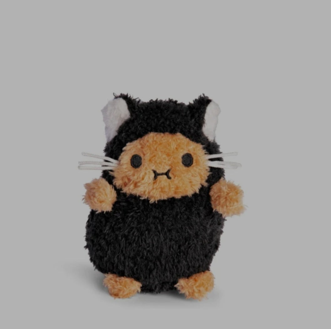 Black Kitty Ricespud Mini Sitting Plush Toy