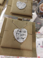 Heart enamel necklaces by Buddug