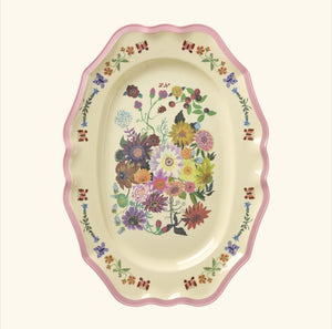 Large vintage flower platter by Nathalie Lété for Rice