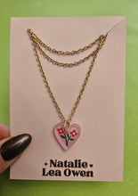 Load image into Gallery viewer, Natalie Lea Owen Heart Flower Necklace
