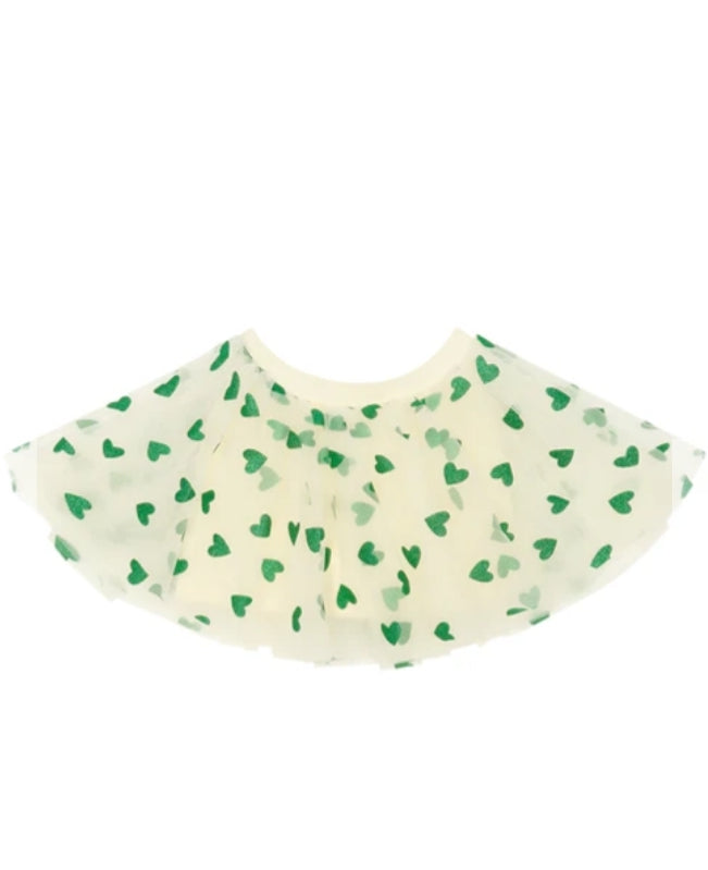 Green Glitter hearts tutu