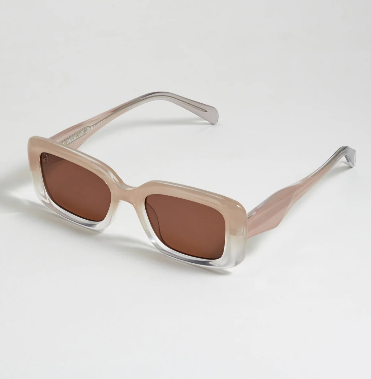 Estella Bartlett Transparent Champagne Vilnius Rectangle Women’s Sunglasses