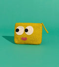 Yellow Big Eyes Sweetheart beaded purse