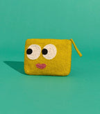 Yellow Big Eyes Sweetheart beaded purse
