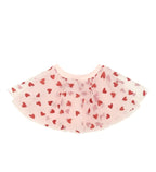 Pale pink tutu with red glitter hearts