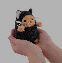 Load image into Gallery viewer, Black Kitty Ricespud Mini Sitting Plush Toy

