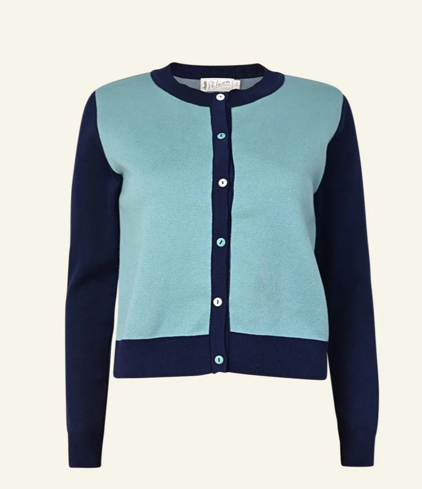 Vera Cardigan Teal Shark Attack