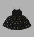 Black and Gold Glitter Heart Dress