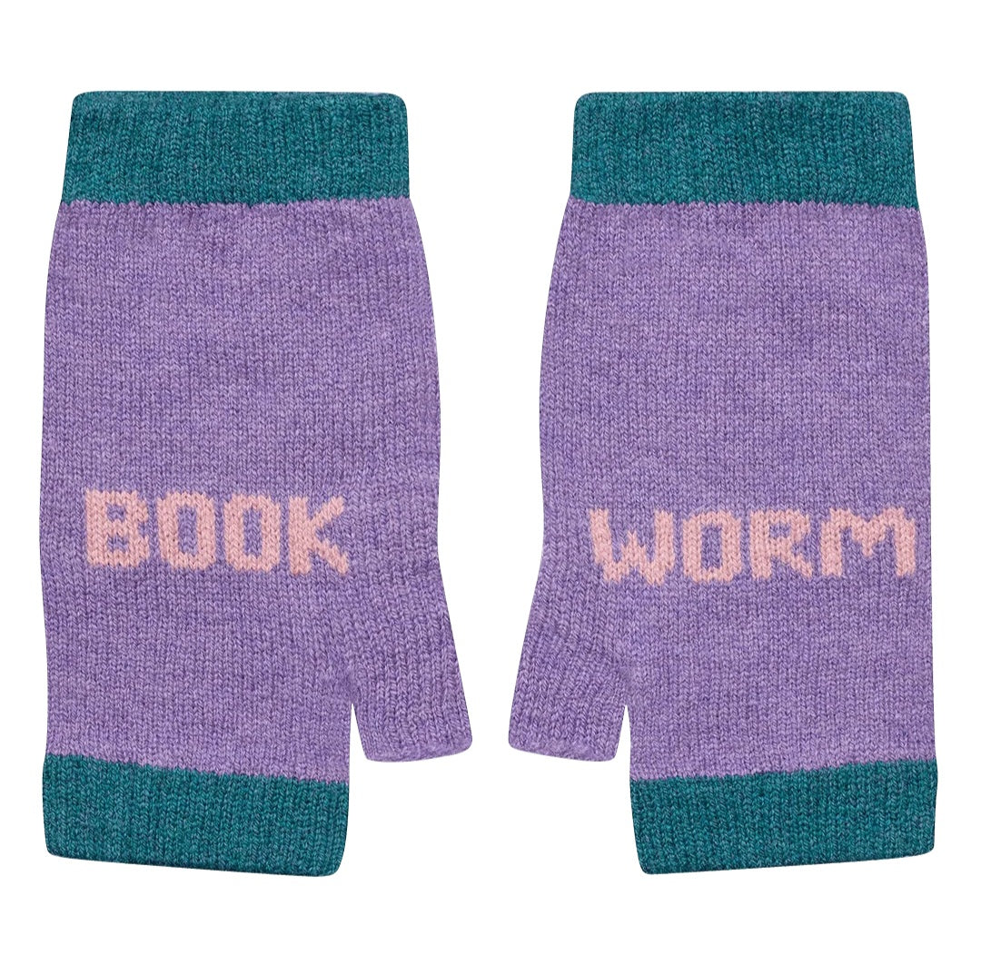 Book Worm Mittens in Kelp and Chaffinch by Black and Beech