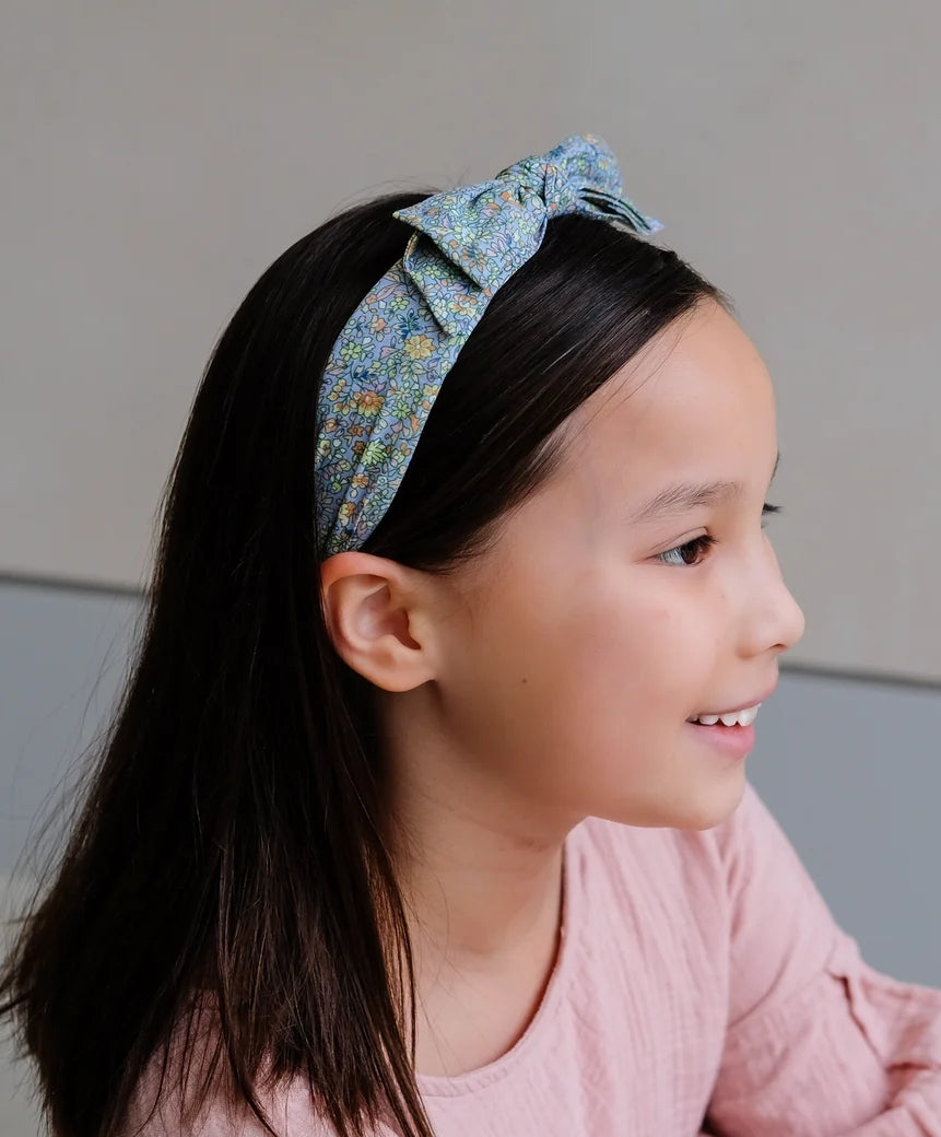 Floral Spring Alice band in blue