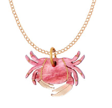 Load image into Gallery viewer, Crab Necklace by FizzGoesPop
