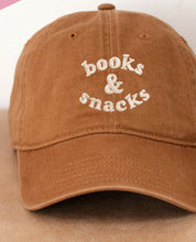 Load image into Gallery viewer, Books and Snacks cotton baseball cap
