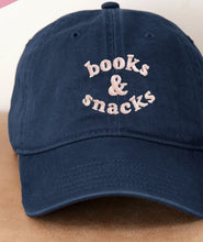 Load image into Gallery viewer, Books and Snacks cotton baseball cap
