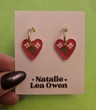 Load image into Gallery viewer, Natalie Lea Owen Heart Flower Earrings
