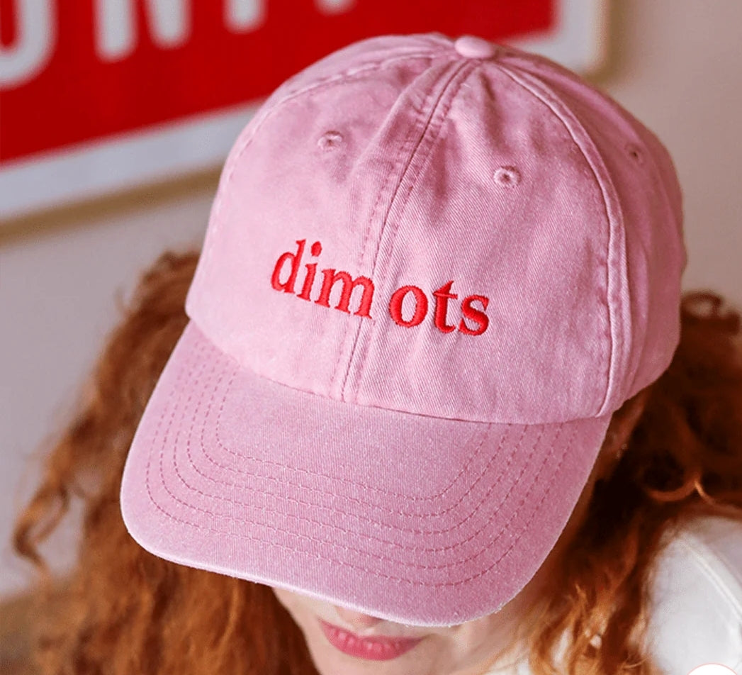Dim Ots hat in stonewashed pink